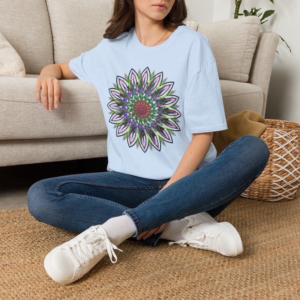 Floral Mandala Tee — Colorful Boho Sunflower Graphic T-Shirt