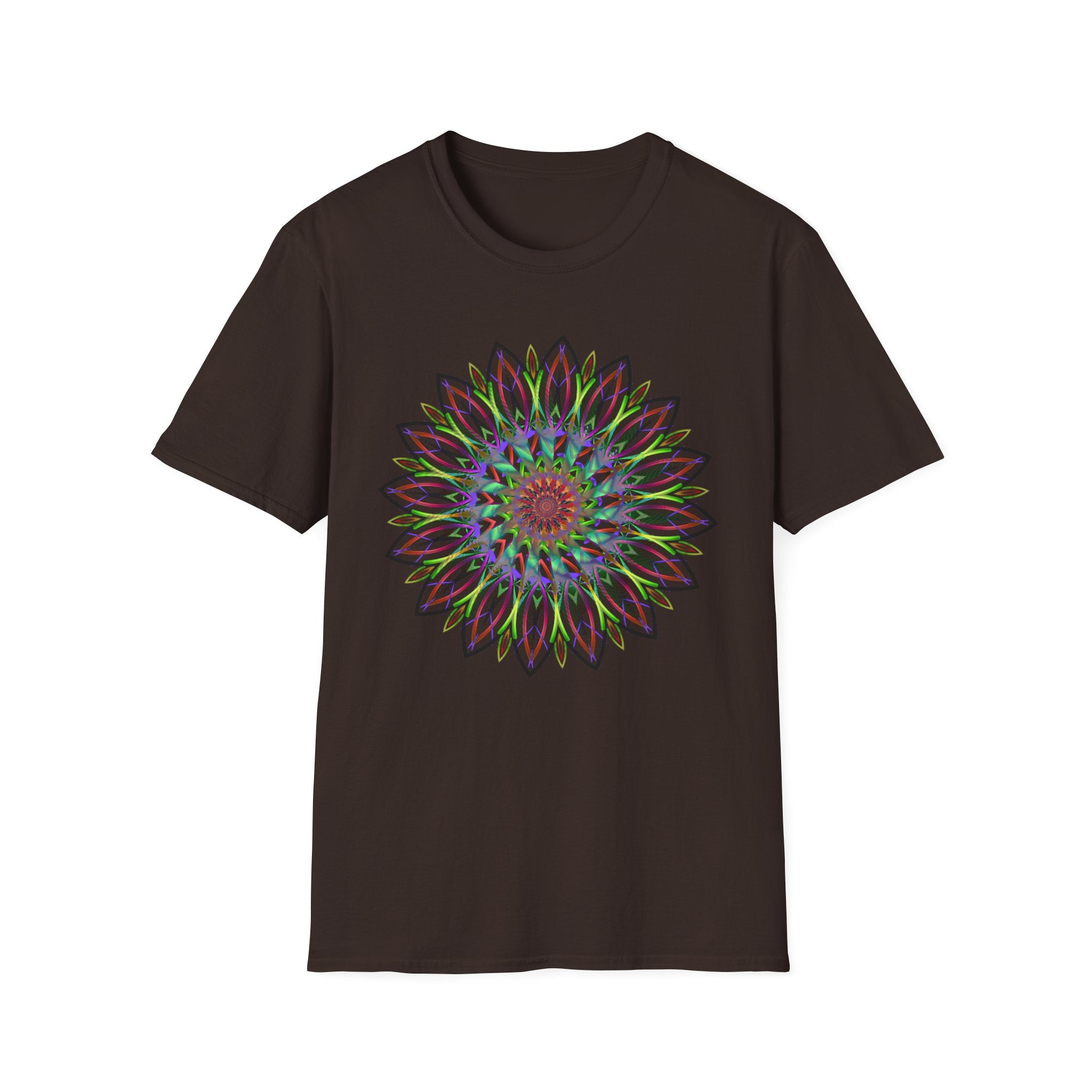 Floral Mandala Tee — Colorful Boho Sunflower Graphic T-Shirt