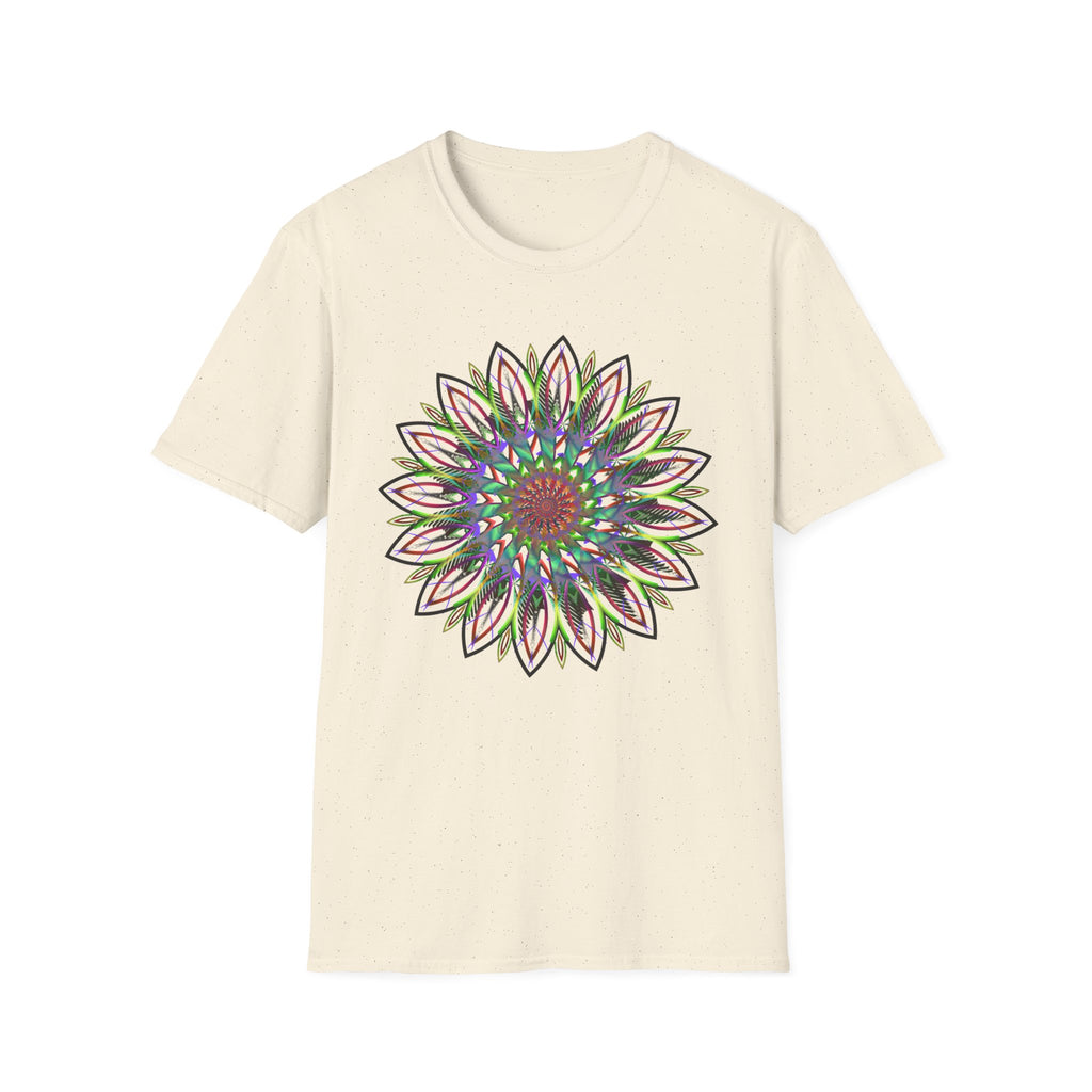 Floral Mandala Tee — Colorful Boho Sunflower Graphic T-Shirt