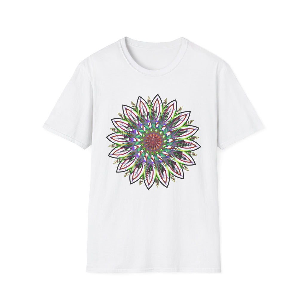 Floral Mandala Tee — Colorful Boho Sunflower Graphic T-Shirt