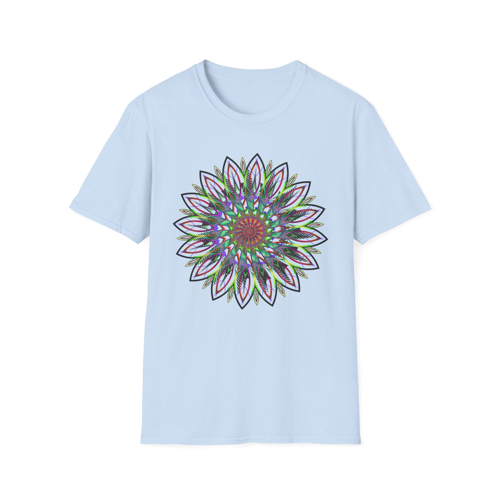 Floral Mandala Tee — Colorful Boho Sunflower Graphic T-Shirt
