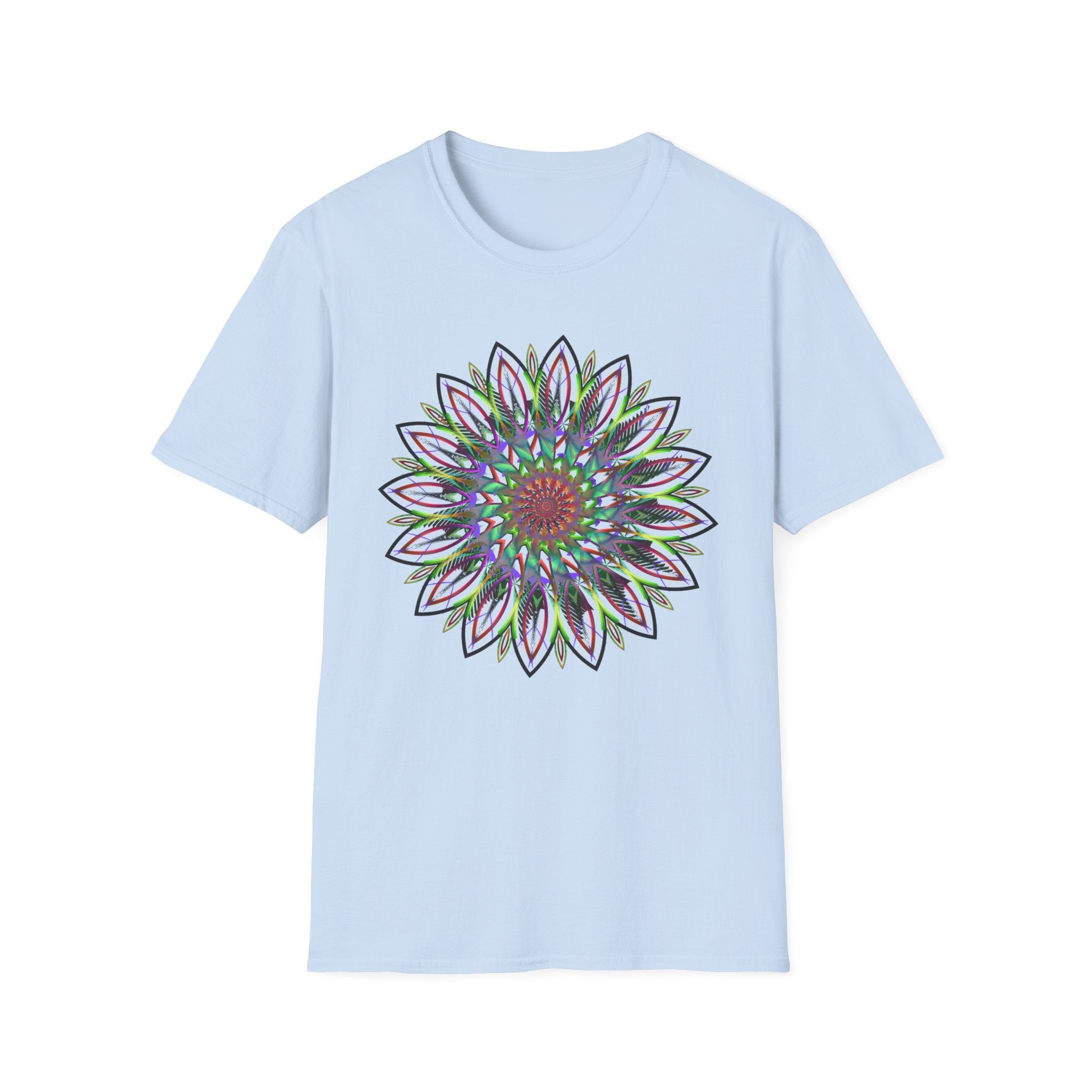 Floral Mandala Tee — Colorful Boho Sunflower Graphic T-Shirt