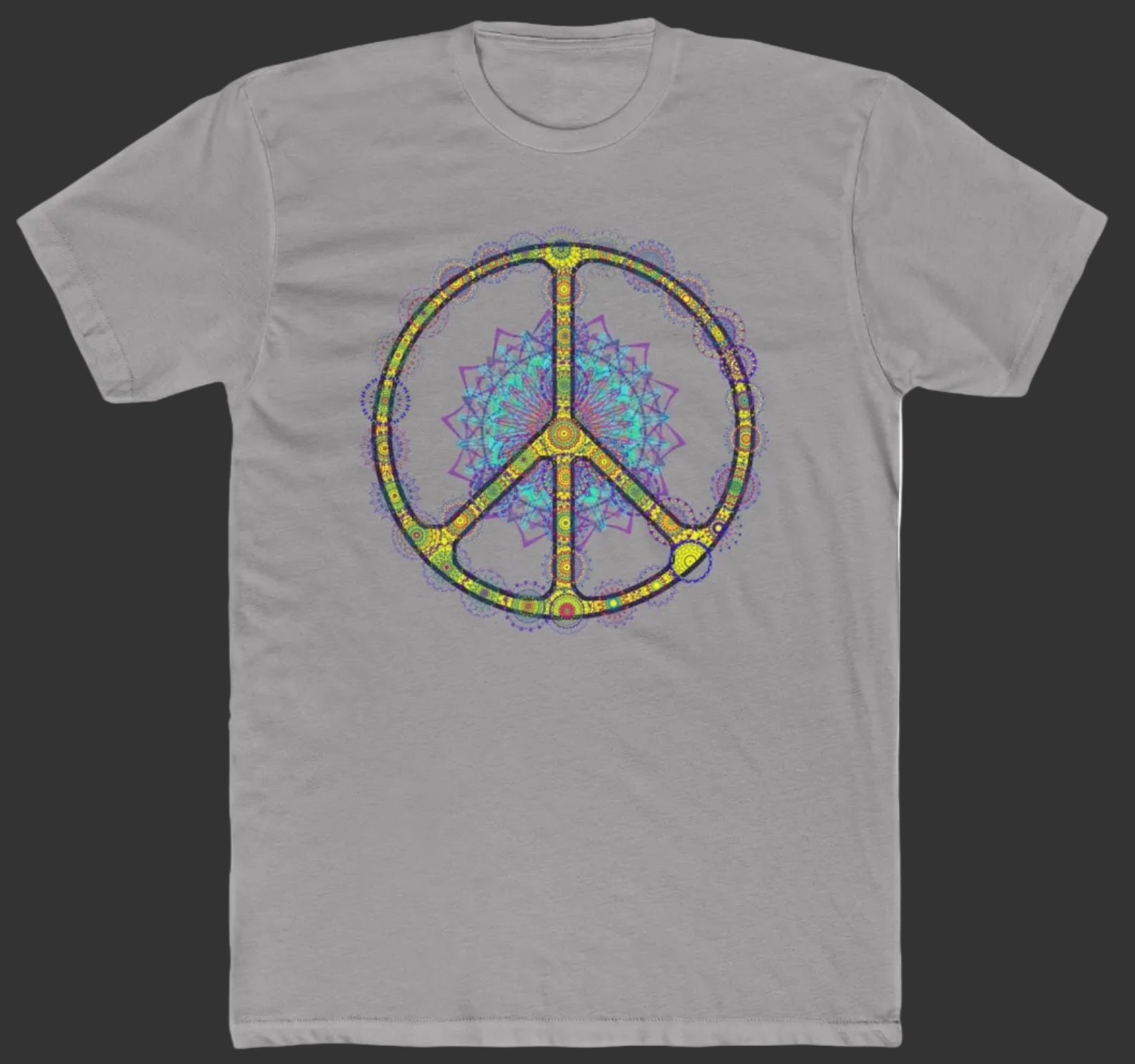 Peace Symbol Mandala Tee — Psychedelic Hippie Peace Sign T-Shirt