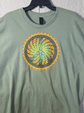 Sunflower Mandala Peace Tee – bentSignal Sacred Geometry Graphic Shirt