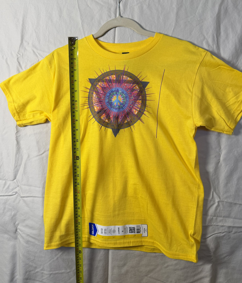 Peace Star Geometry Tee – bentSignal Psychedelic Sacred Symbol Shirt