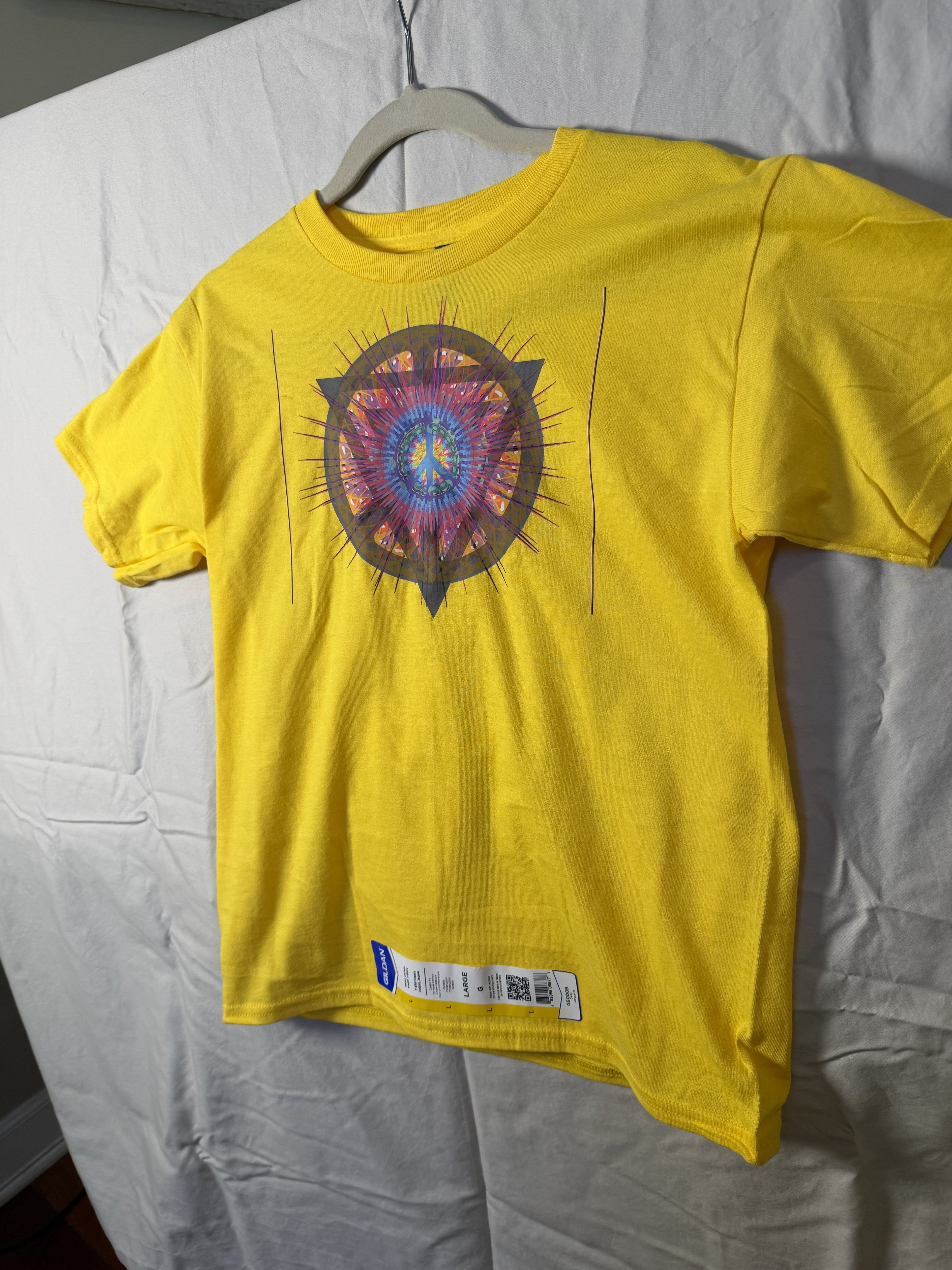 Peace Star Geometry Tee – bentSignal Psychedelic Sacred Symbol Shirt