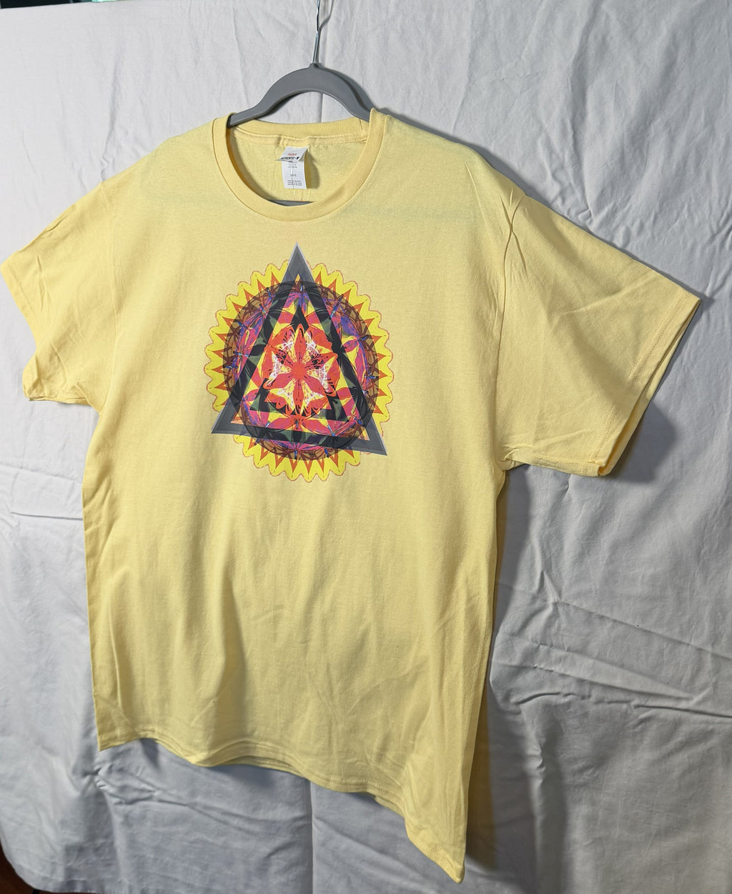 Sunburst Triangle Mandala Tee – bentSignal Sacred Geometry Graphic Shirt