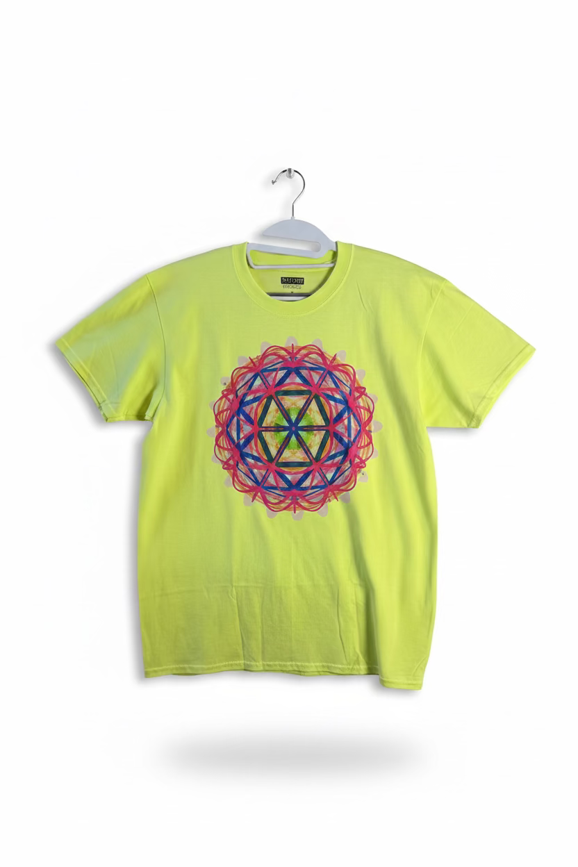 Flower of Life Grid Tee – bentSignal Sacred Geometry Graphic Shirt