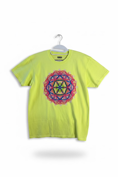 Flower of Life Grid Tee – bentSignal Sacred Geometry Graphic Shirt