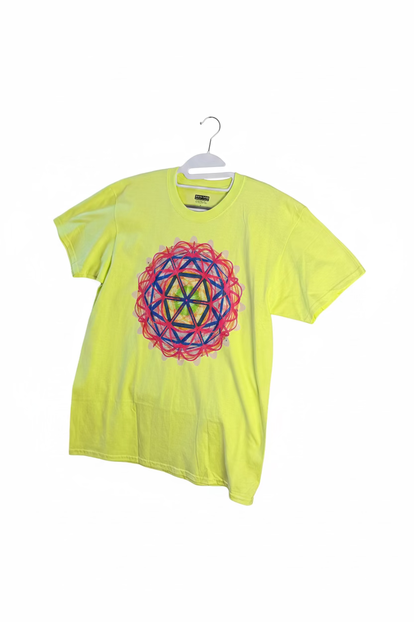 Flower of Life Grid Tee – bentSignal Sacred Geometry Graphic Shirt