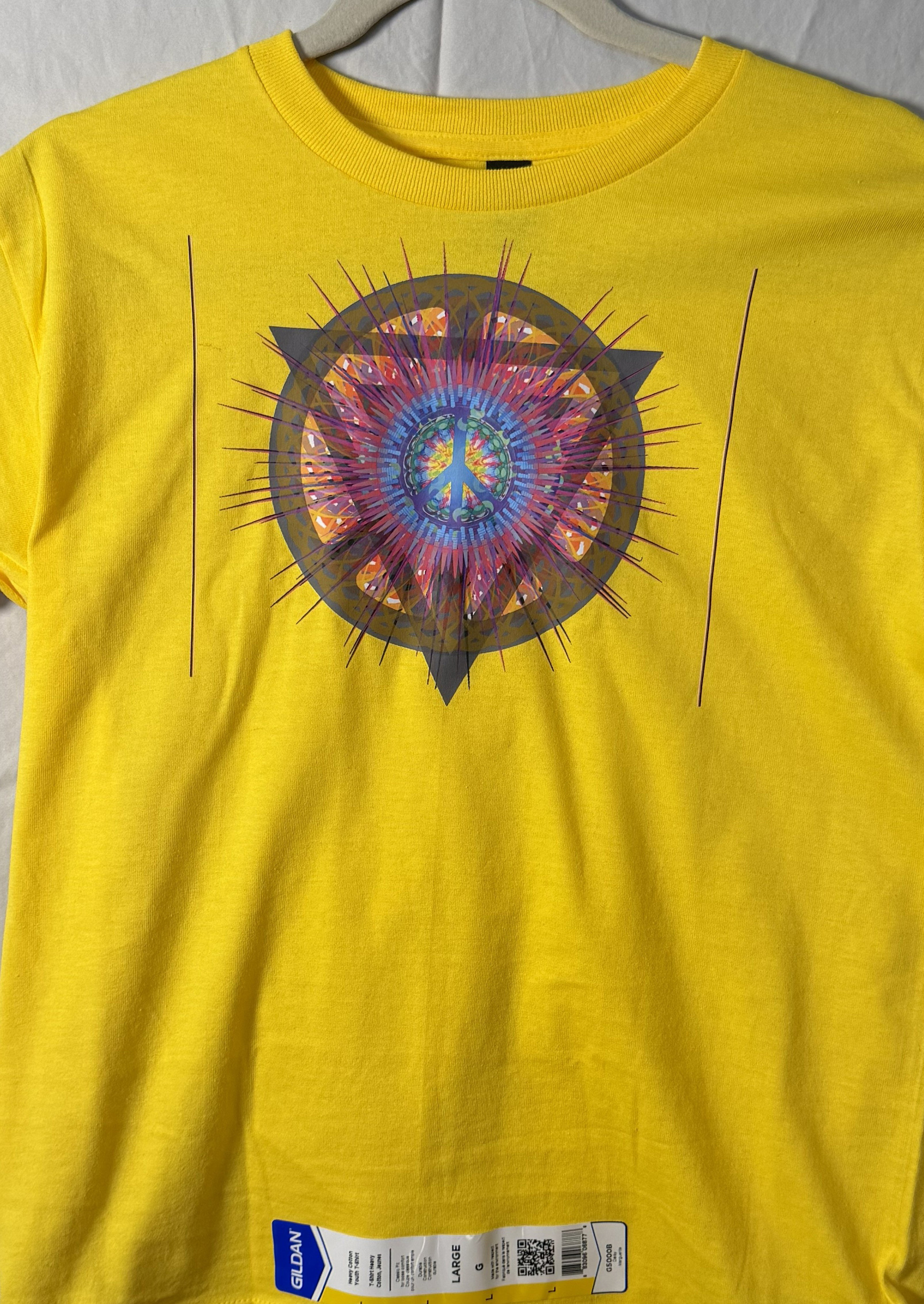 Peace Star Geometry Tee – bentSignal Psychedelic Sacred Symbol Shirt