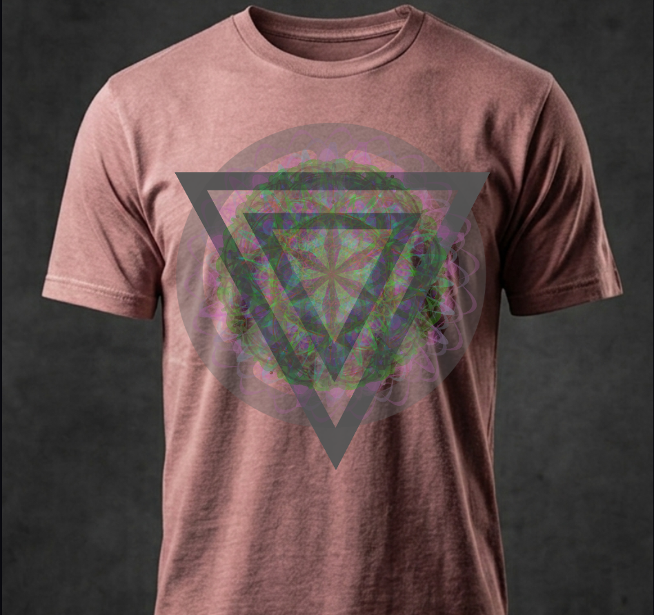 Flower of Life Triangle Tee – bentSignal Sacred Geometry Graphic Shirt